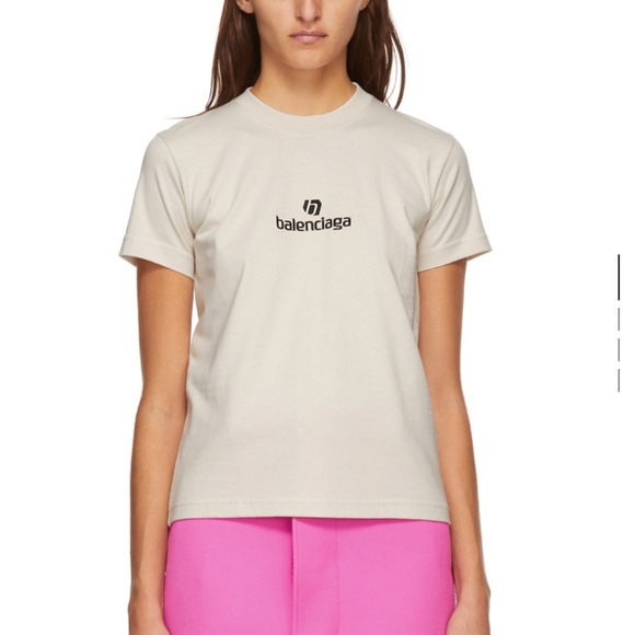 BALENCIAGA
Beige Sponsor Logo T-Shirt Size S - Picture 1 of 13